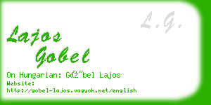 lajos gobel business card